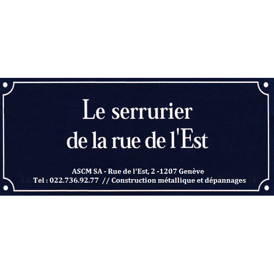 Serrurerie de la Rue de L'Est - ASCM SA Logo