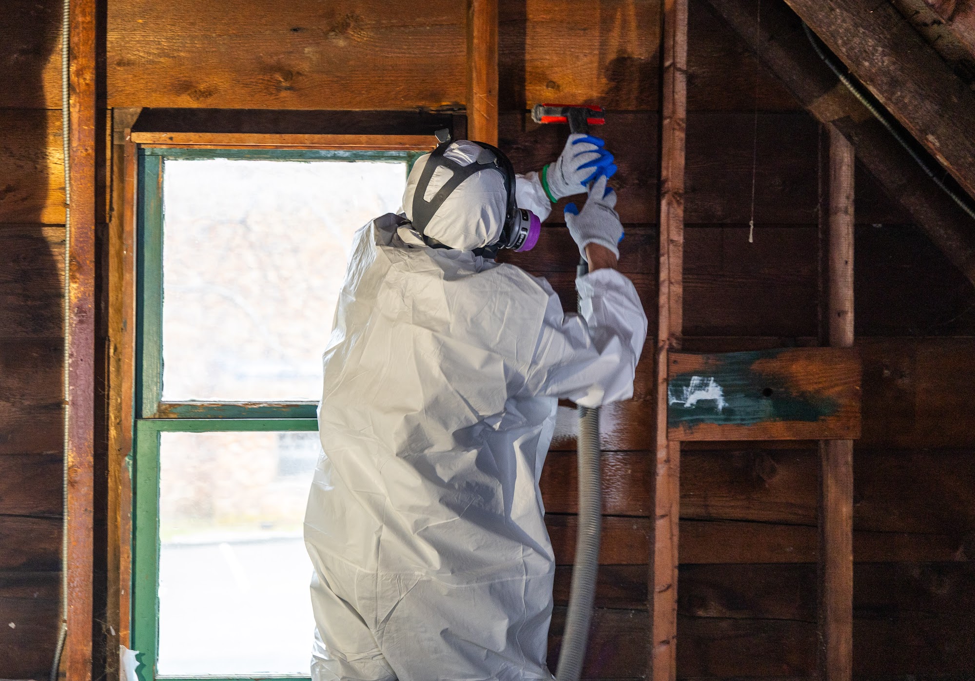Final HEPA vacuum cleanup by CT Mold Remediation Specialists. 