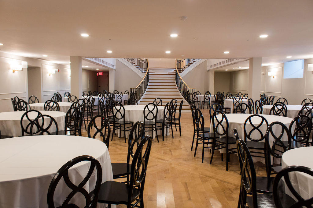 The Kenmore Ballroom tables and chairs