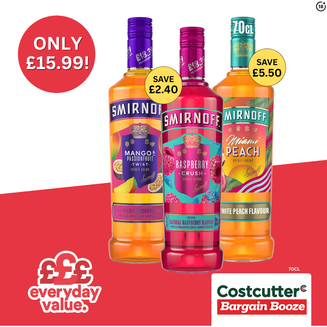 &pound;15.99 each smirnoff flavours