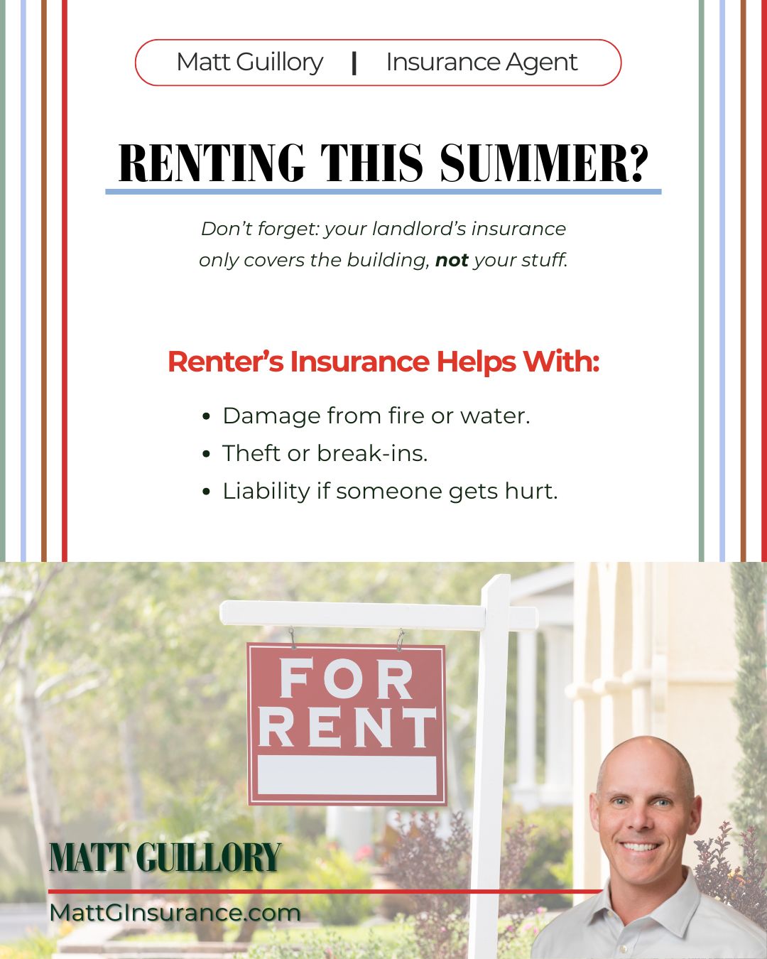 When you&rsquo;re renting, it&rsquo;s easy to assume everything&rsquo;s covered, but that&rsquo;s not necessarily the case.