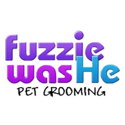 Fuzzie Was He Pet Grooming Logo