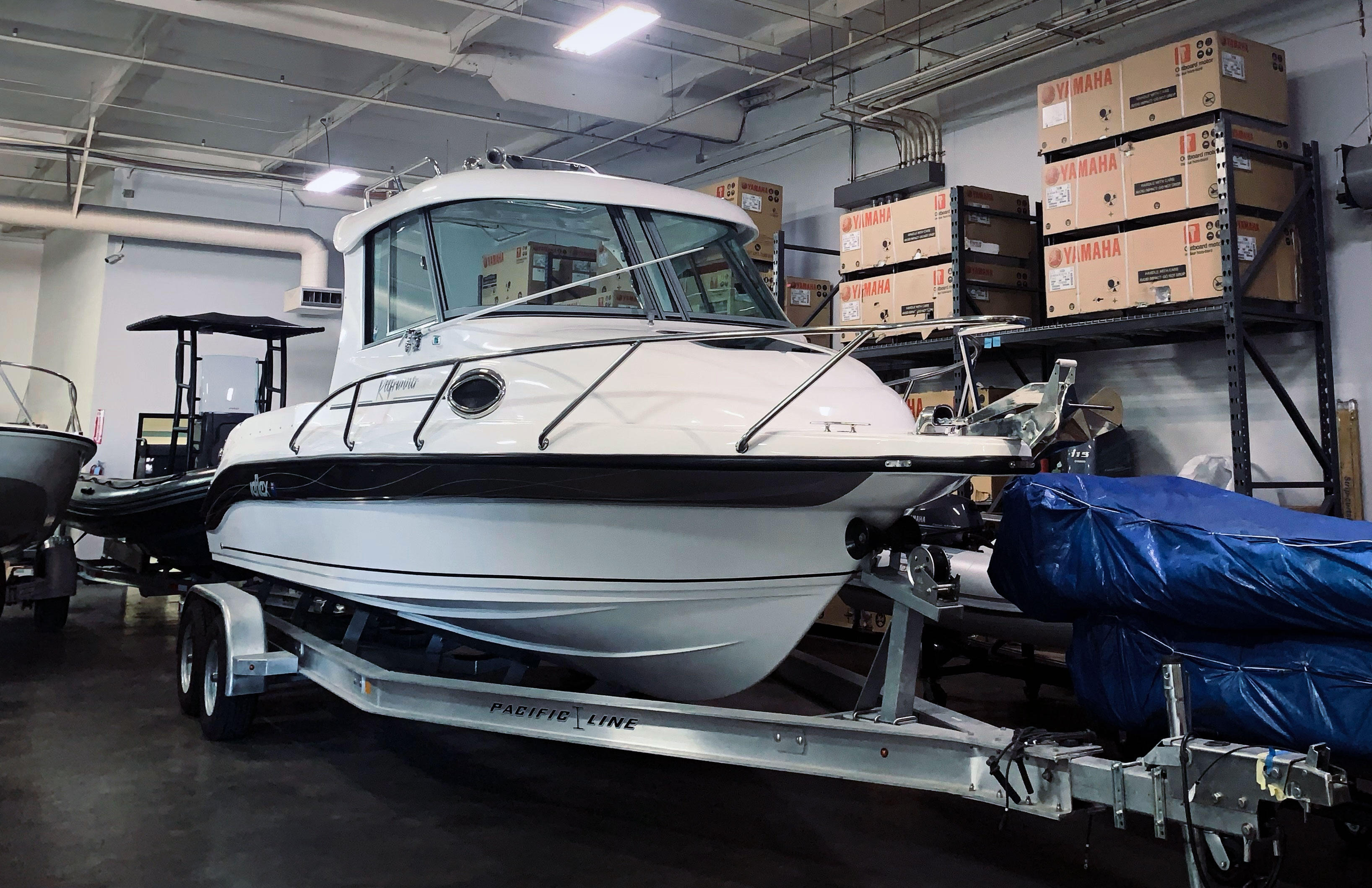 Reflex Reefrunner offshore fishing and leisure boat with outboard for sale.