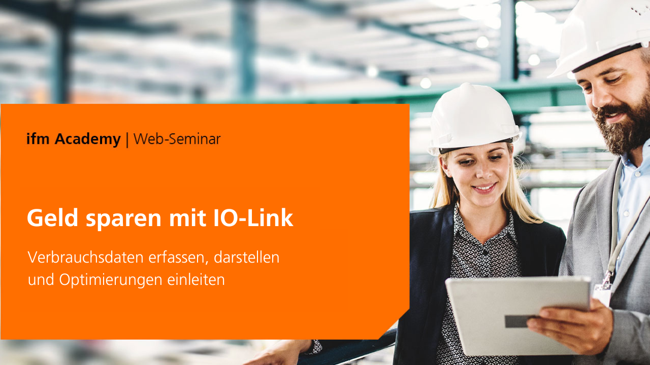 Bild zu Erfahren Sie in unserem Webinar, wie IO-Link Ihnen dabei helfen kann, bares Geld zu sparen! 