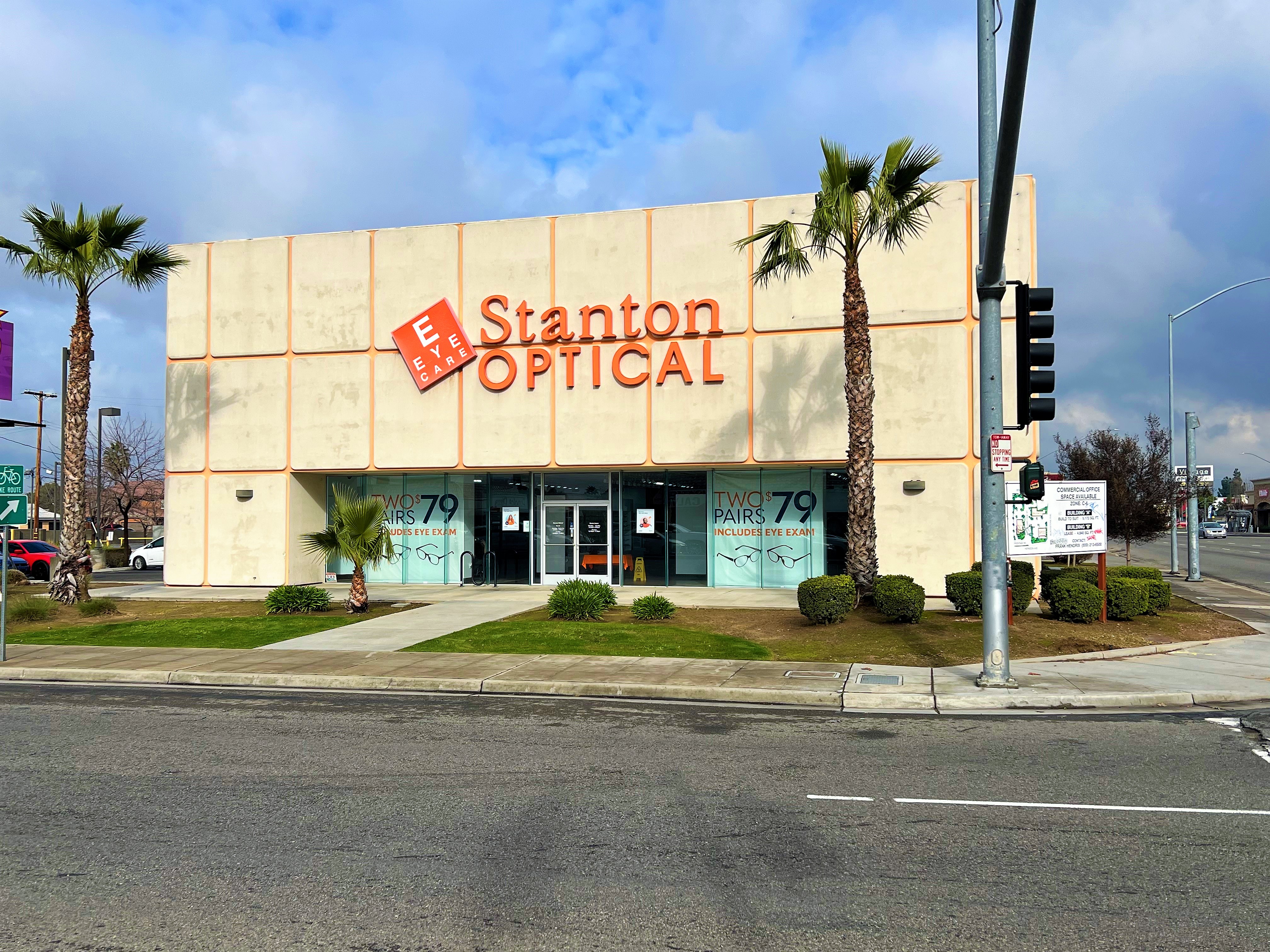Storefront at Stanton Optical store in Fresno, CA 93650