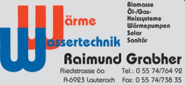 Wärme & Wassertechnik Raimund Grabher, Riedstraße 6a in Lauterach