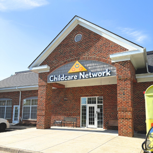 Front entrance of Childcare Network School #64, daycare and preschool in Richmond, VA.