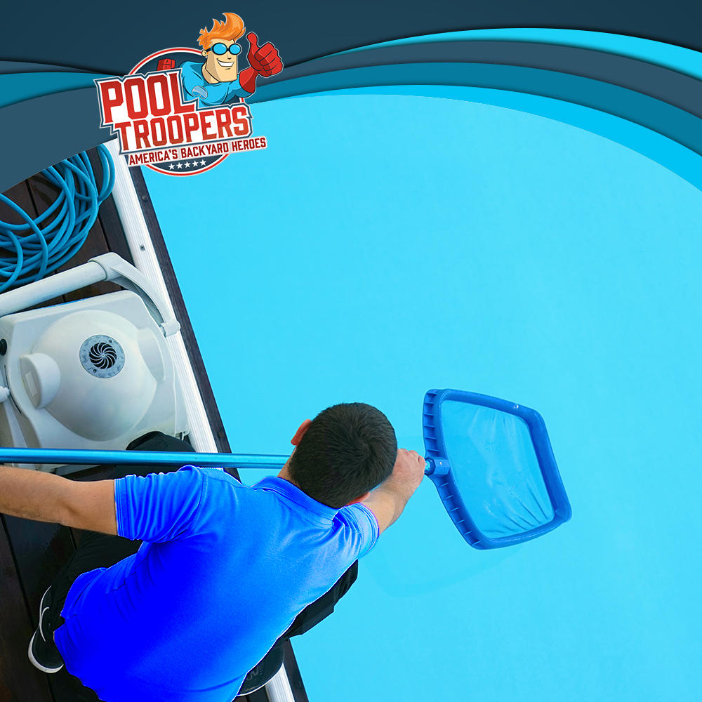 A Pool Trooper Cleaning Swimming Pool