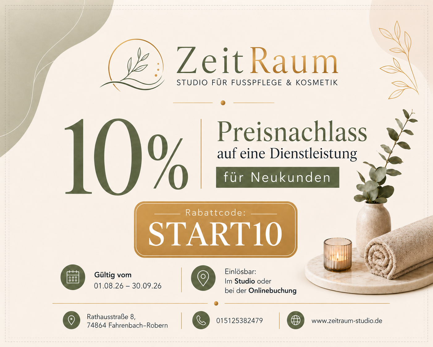 ZeitRaum - Studio für Fußpflege & Kosmetik, Rathausstraße 8 in Fahrenbach