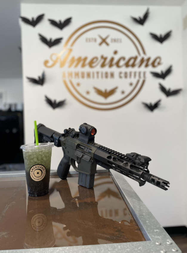 Coffee and ammunition one stop shop