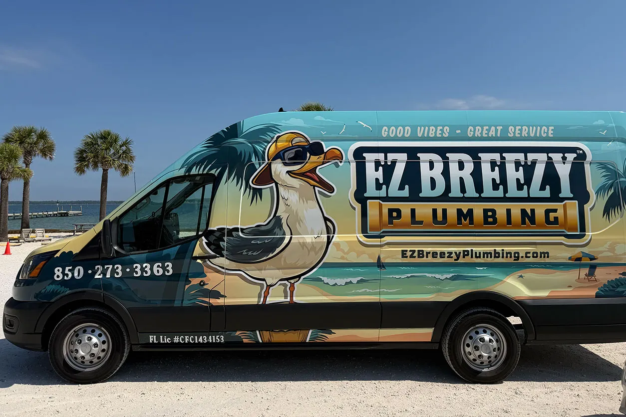 EZ Breezy Plumbing service van 