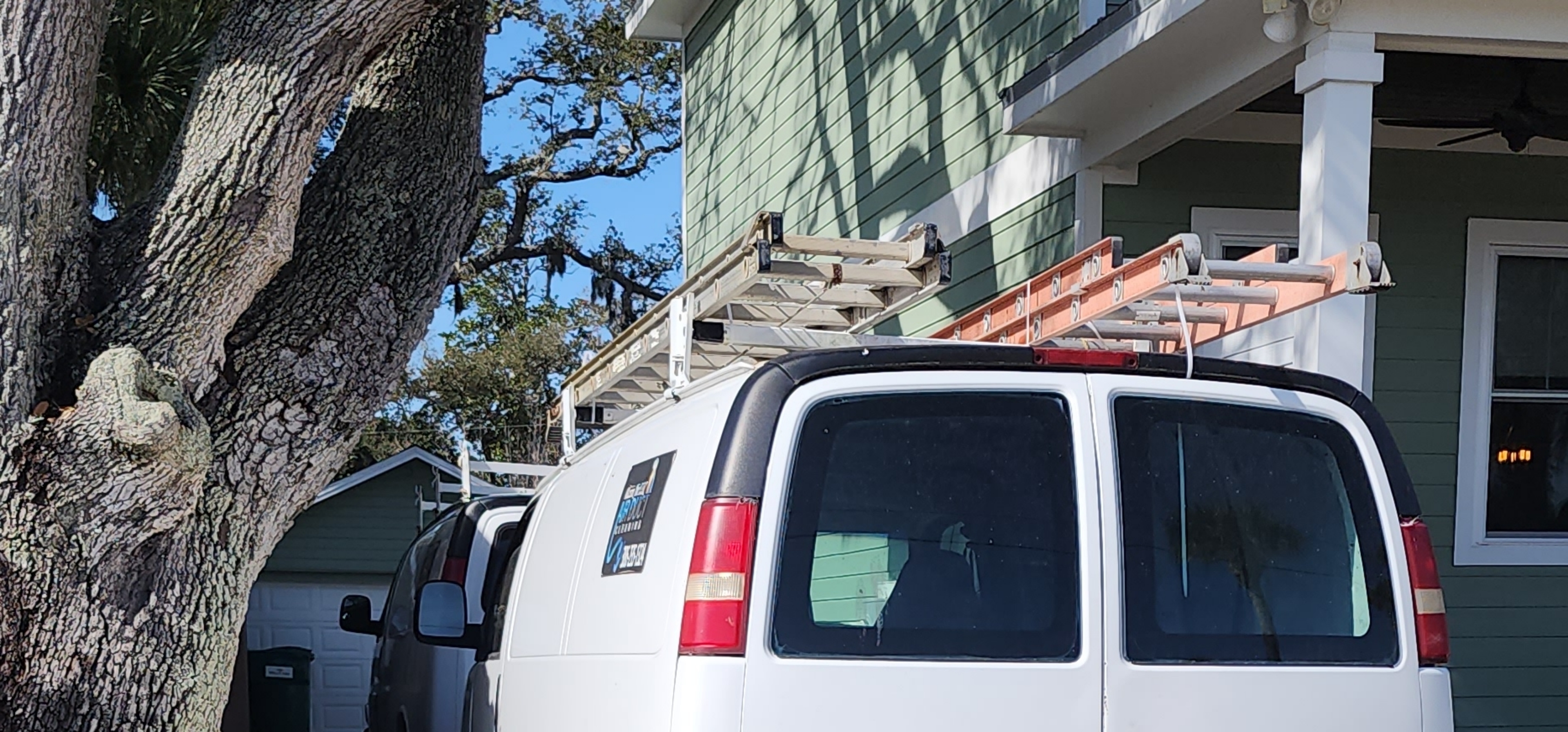 this morning we are doing a dryer vent and general maintenance/  tune up