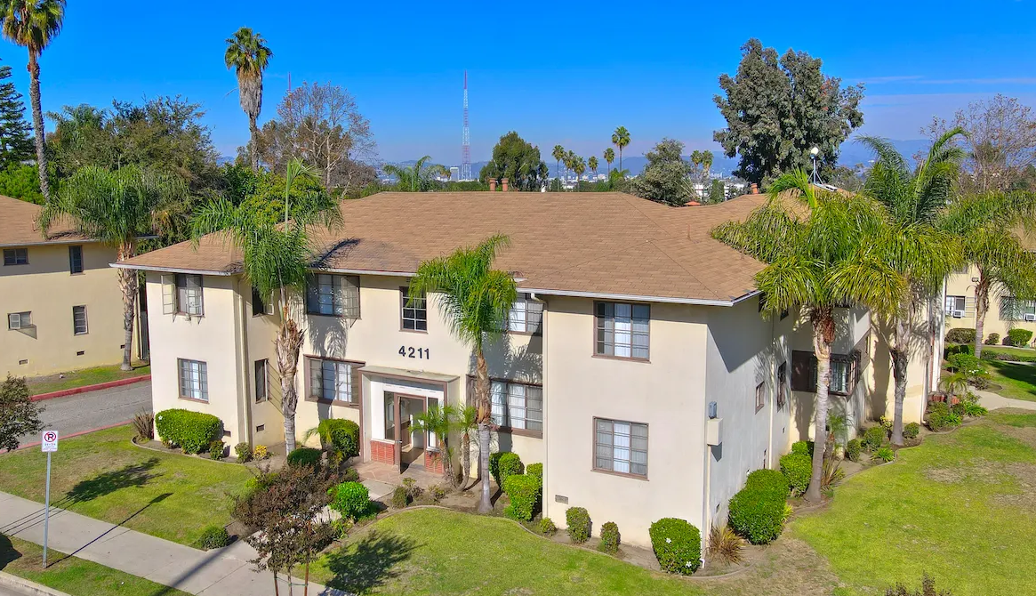 Aerial view of property