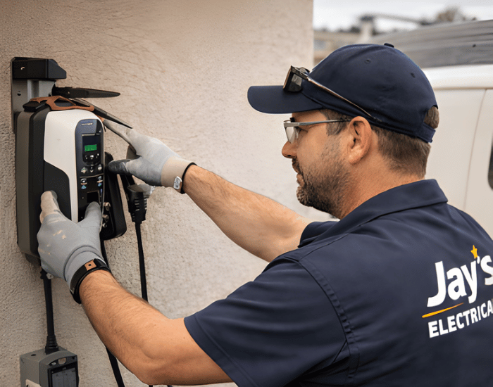 Professional EV charger installation by Jay’s Electrical LLC in Greeley, Colorado. We install Level  