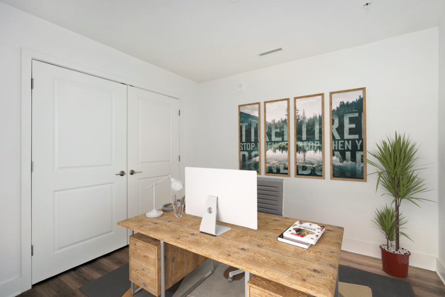 The Vale's variety of floorplans offer you plenty of space to create your own work-from-home office.