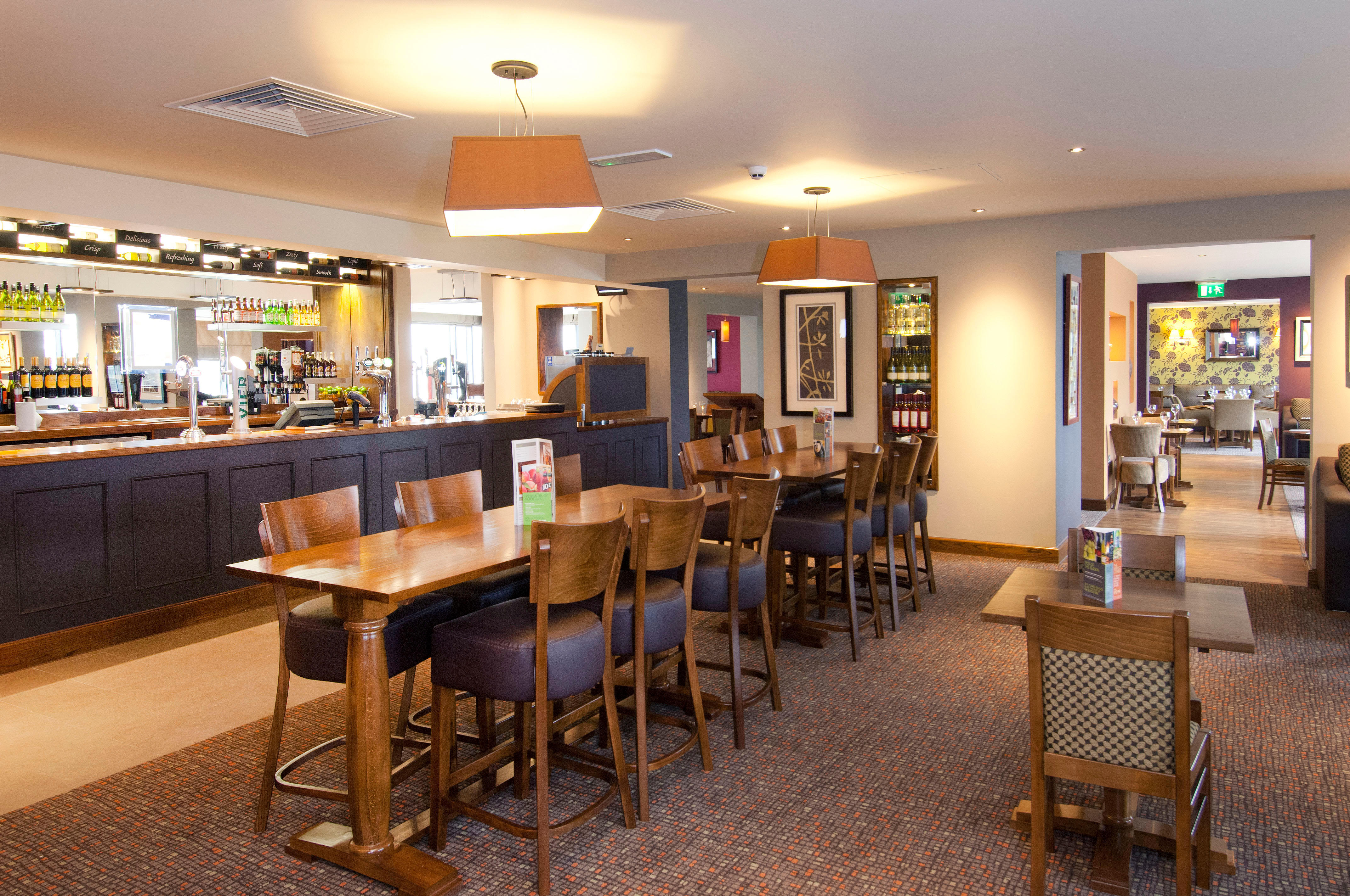 Thyme restaurant interior Premier Inn London Heathrow Airport Terminal 5 hotel Longford 08715 279344