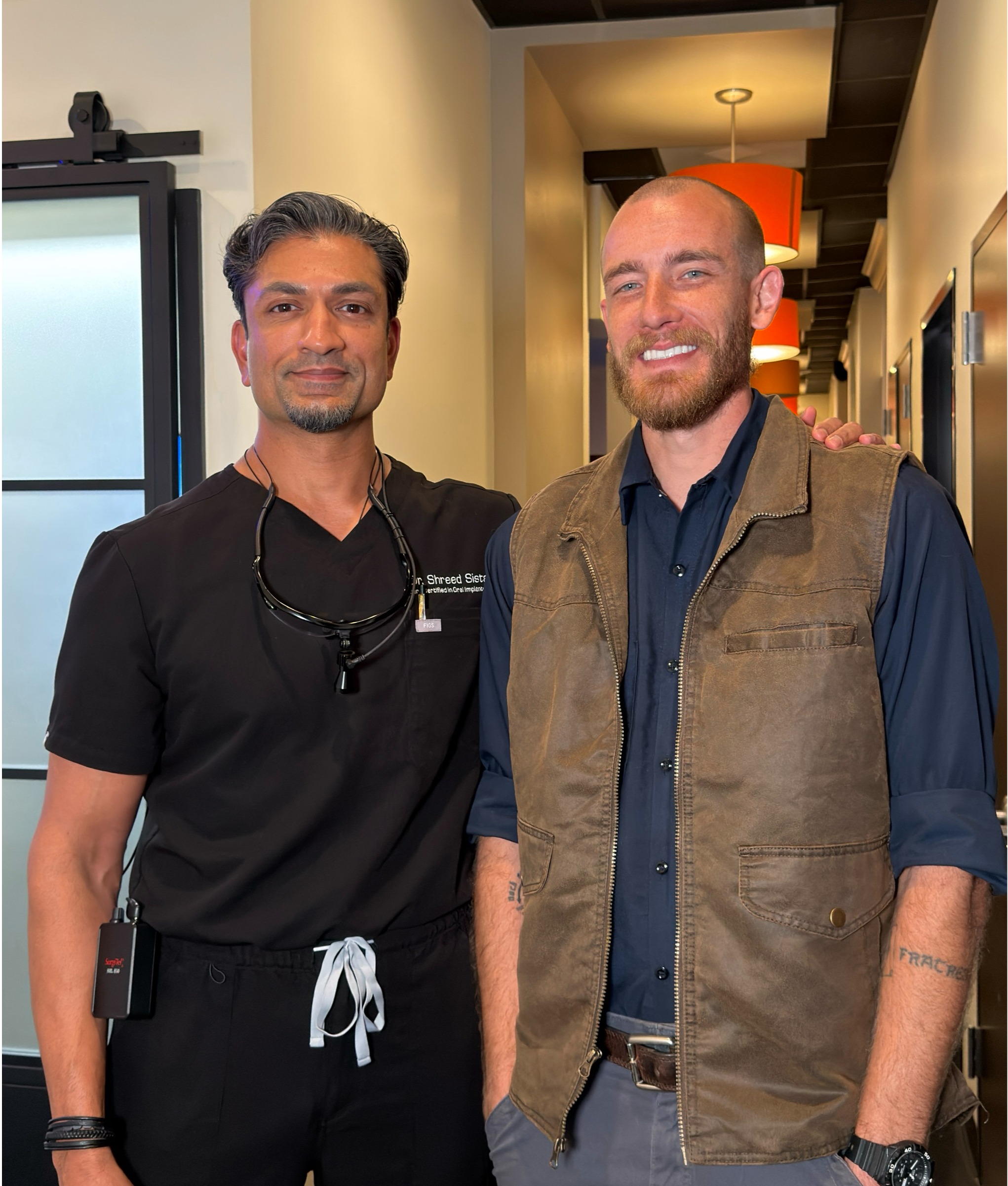 Dr. Sista with one of his patients 