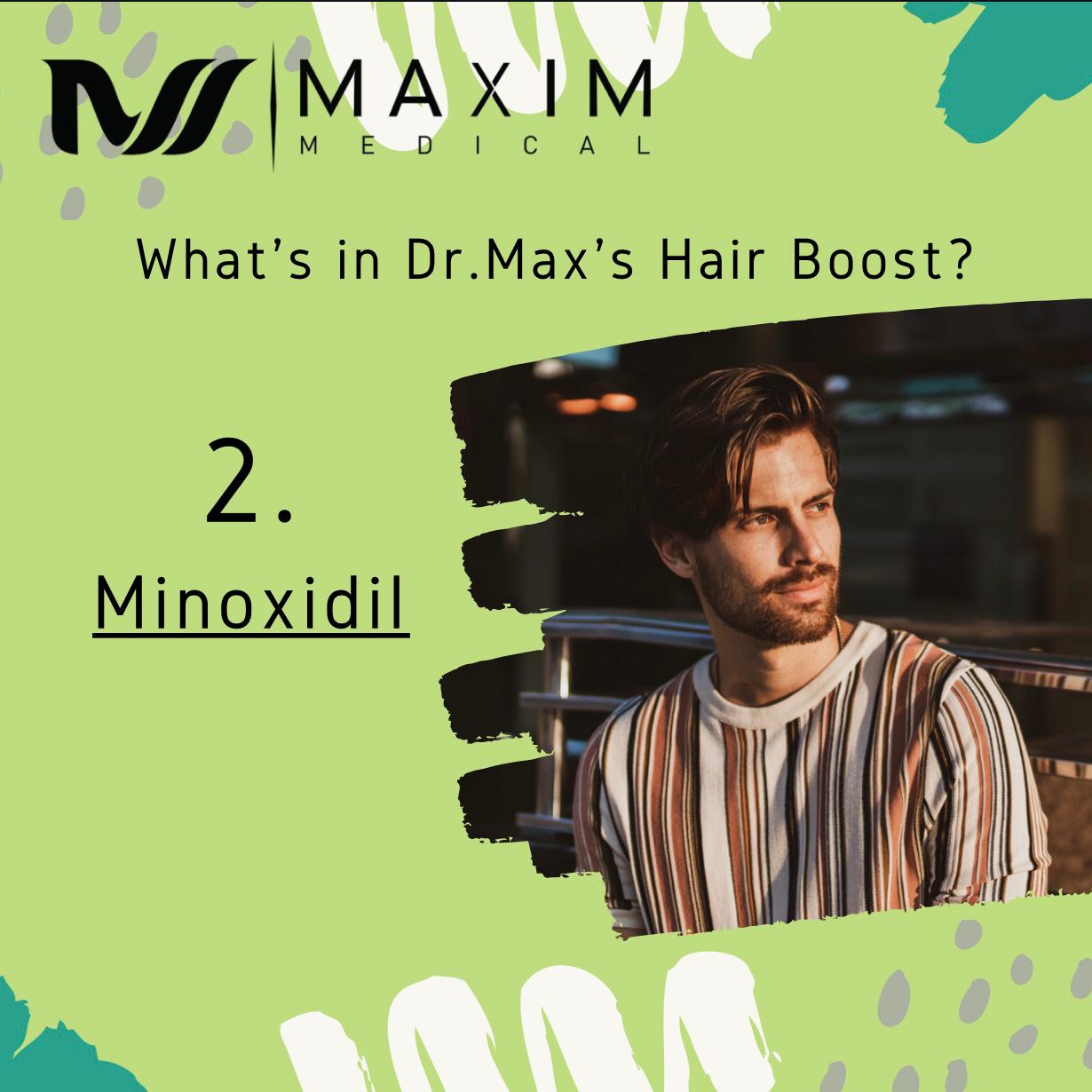 2. Minoxidil

Originally created to treat high blood pressure, soon after that it was discovered that Minoxidil had properties that promote hair growth in patients. It is effective in helping promote hair growth in people with androgenic alopecia regardless of sex. About 40% of men experience hair regrowth after 3–6 months. Minoxidil must be used indefinitely for continued support of existing hair follicles and the maintenance of any experienced hair regrowth. The mechanism by which minoxidil promotes hair growth is not fully understood. Minoxidil is a potassium channel opener, causing hyperpolarization of cell membranes. Theoretically, by widening blood vessels and opening potassium channels, it allows more oxygen, blood, and nutrients to the follicles. This may cause follicles in the telogen phase to shed, which are then replaced by thicker hairs in a new anagen phase.