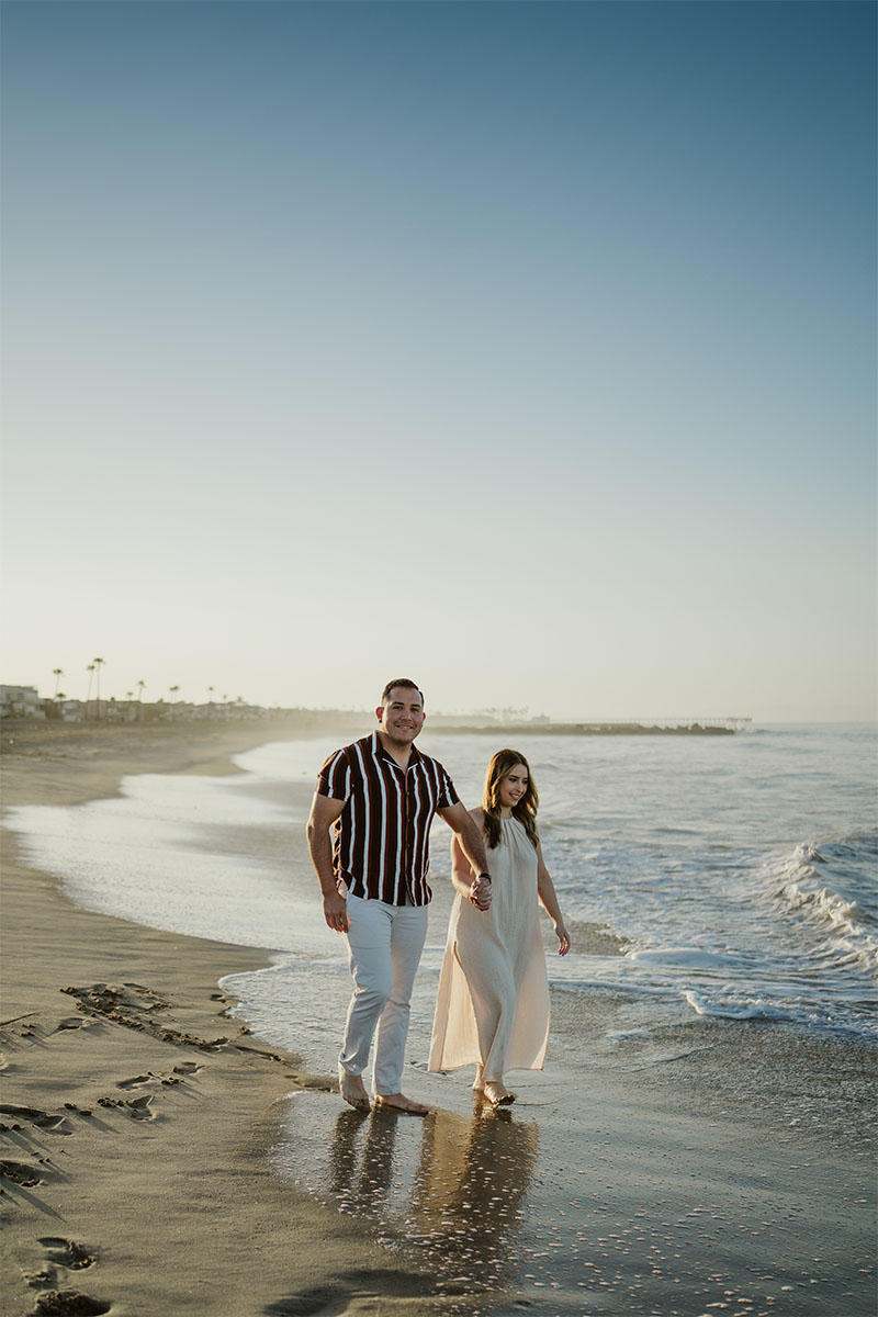 ENGAGEMENT PHOTOGRAPHY. Couples Sunrise Newport Beach Photo Shoot