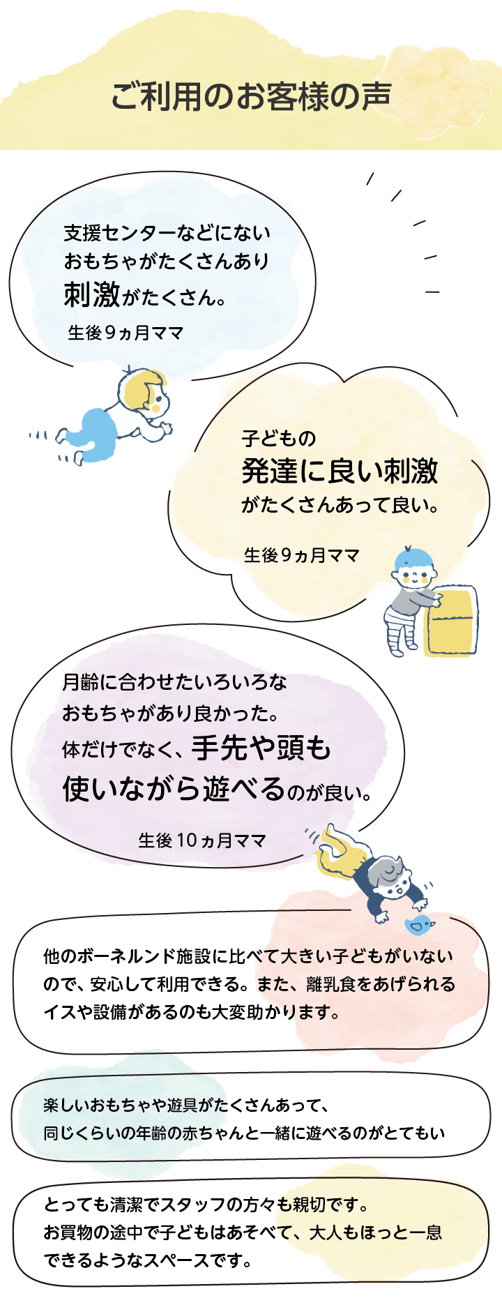 ご利用のお客様の声