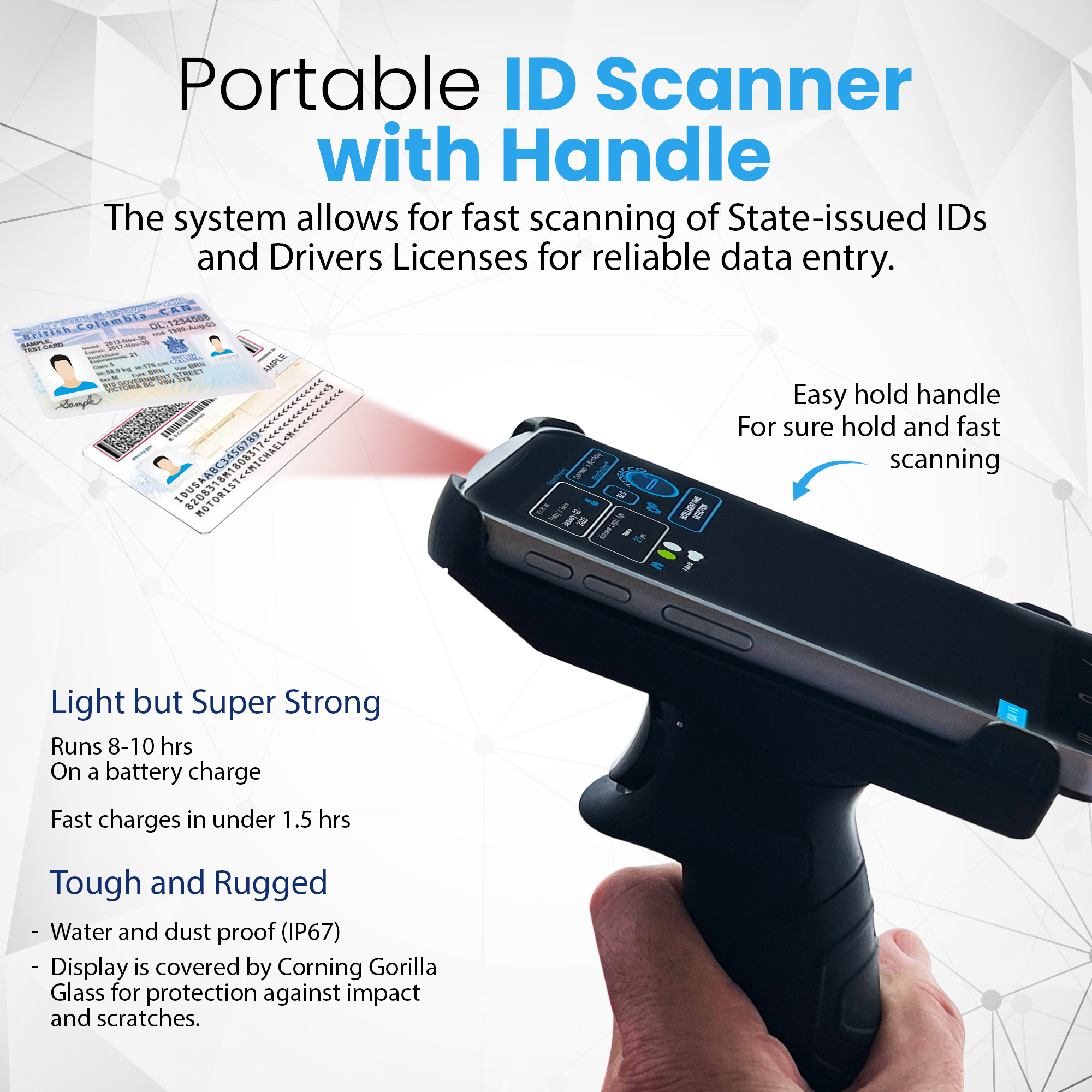 Portable ID Scanner with Handle