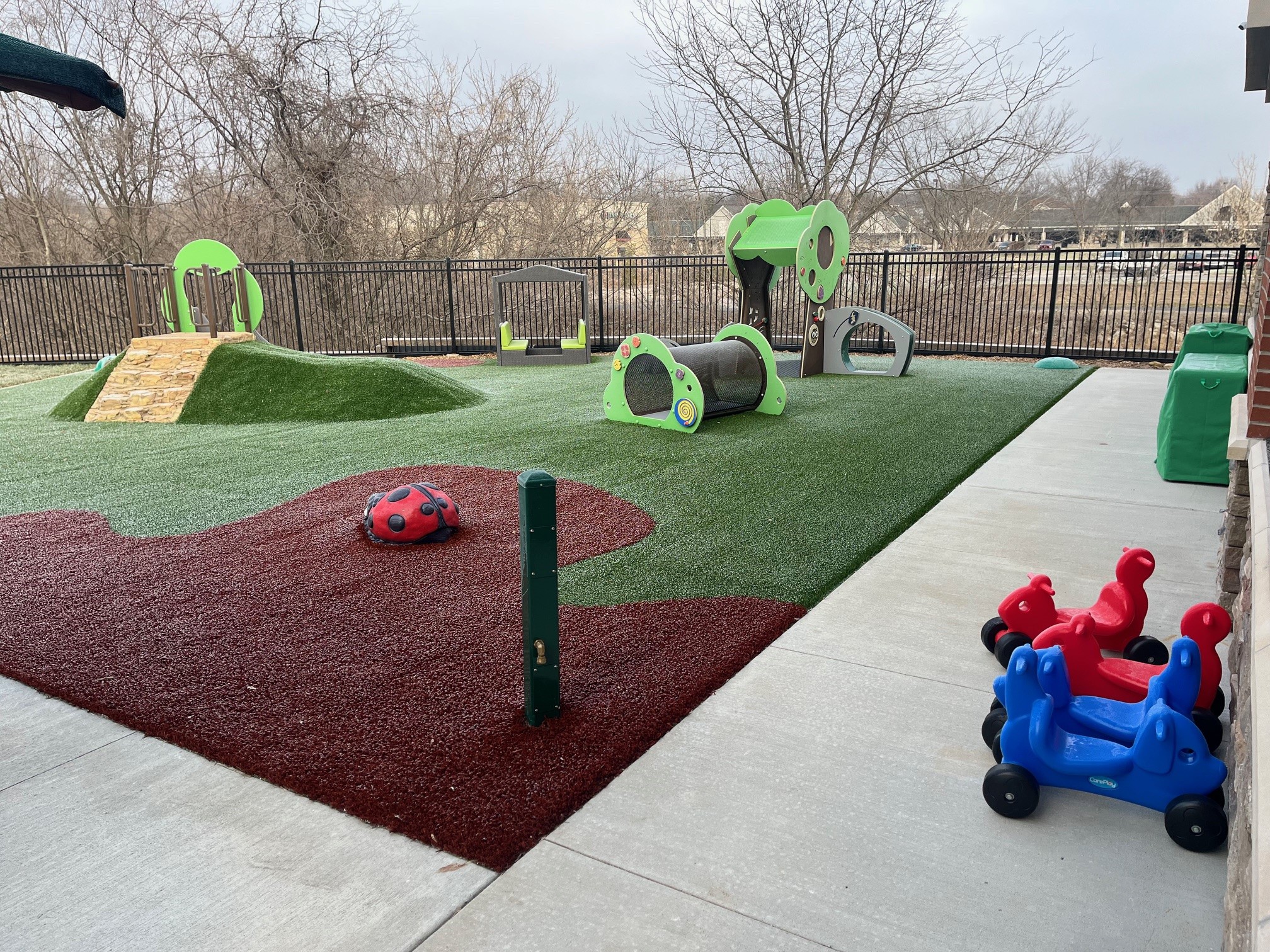 A playground for young children at New Horizon Academy in Overland Park, KS.