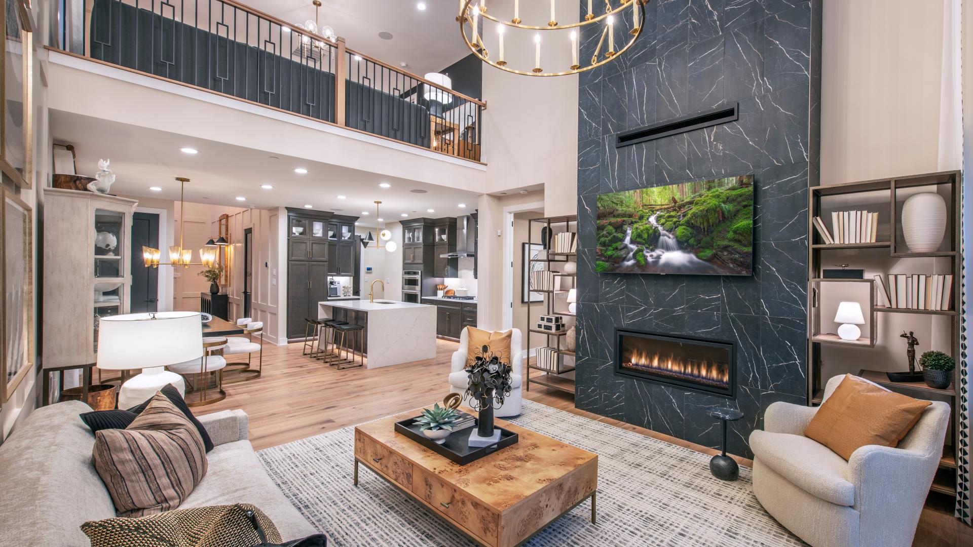 Open-concept living levels