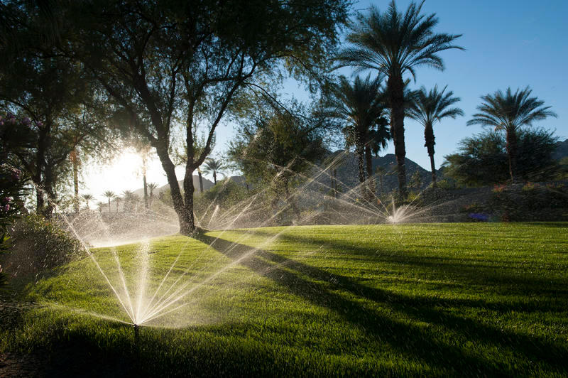 Affordable Irrigation Tulsa installation of MP Rotator nozzles. In sprinkler installation, MP Rotator heads are used when there is low water pressure.
