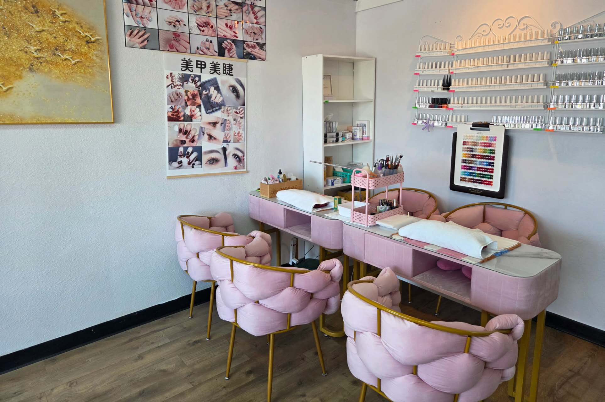 long-lasting look involves cleaning nails with acetone to remove oils, applying a thin base coat, followed by two thin layers of polish, and finishing with a top coat.