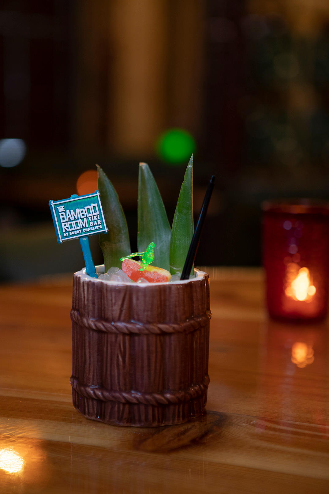 The Bamboo Room tiki bar is an immersive, exotic tropical hideaway nestled in the heart of Downtown Savannah. The design of The Bamboo Room features a collection of artifacts sourced from around the globe, personal collections, and hand-carved one of a kind items.