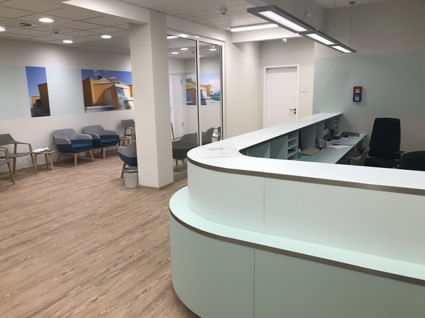 Das Aufnahmezentrum im Erdgeschoss der Klinik.