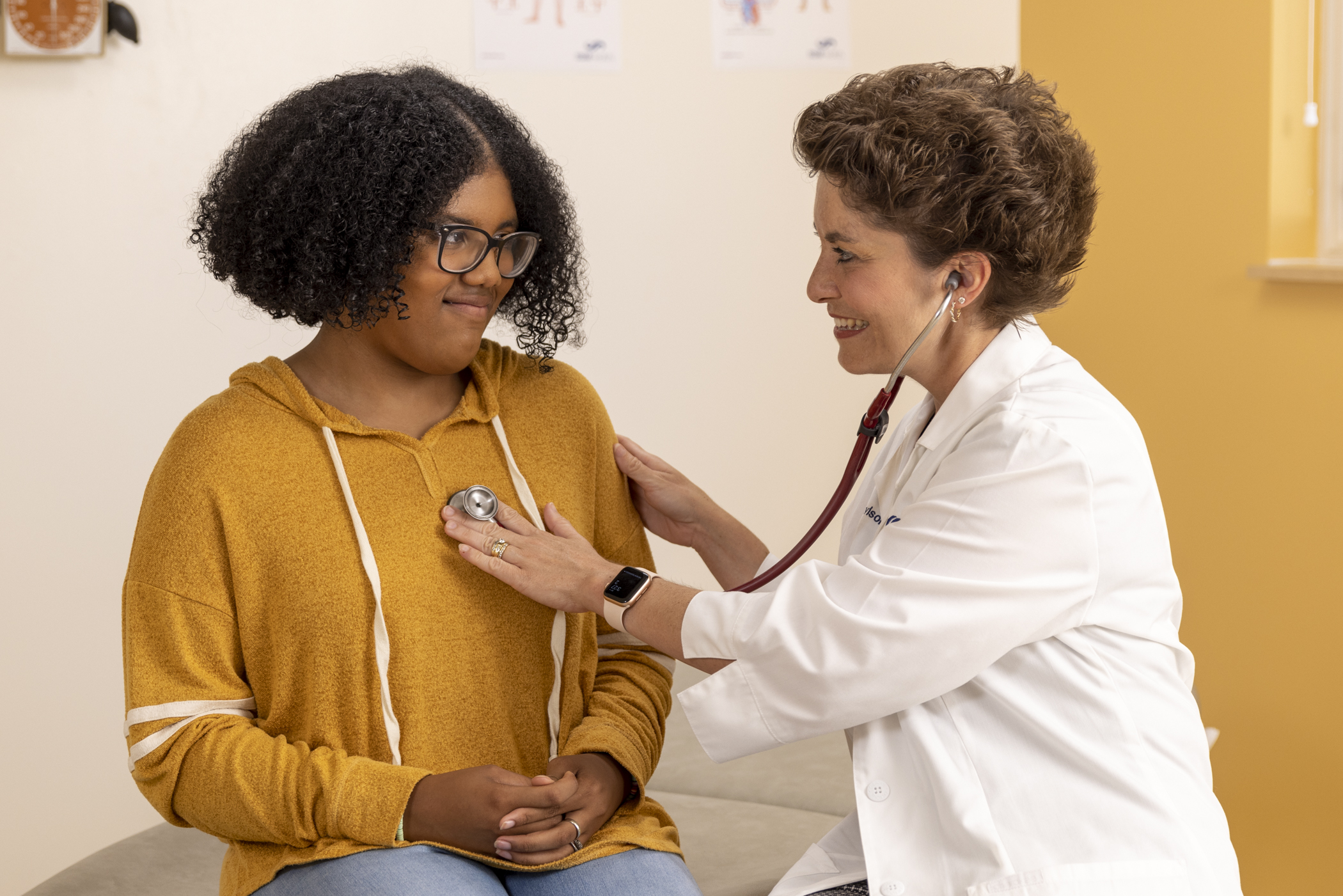 Alison Davison, PA, Family Medicine provider at SSM Health in Centralia, IL with an adolescent female patient.