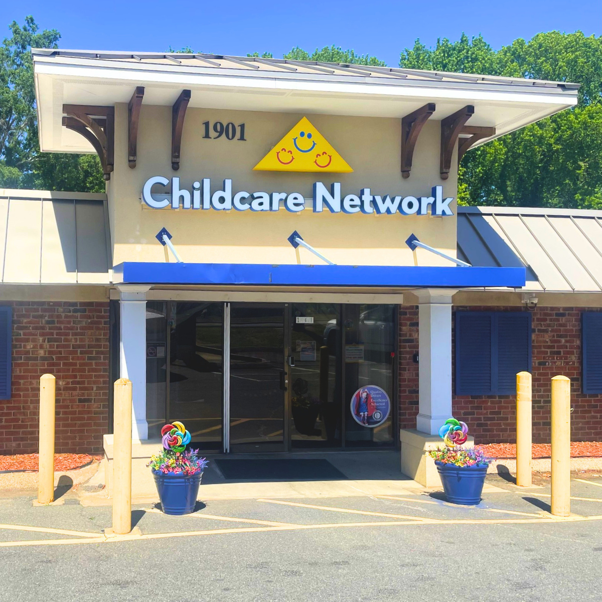 Front entrance of Childcare Network School #52 daycare and preschool in Charlotte, NC.