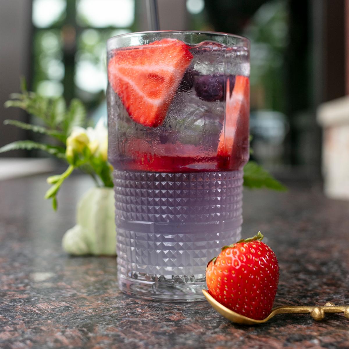 Redstone Tito's Lemon-Aid | tito&rsquo;s handmade vodka, blueberries, strawberries, rothman & winter cr&egrave;me de violette, lemonade