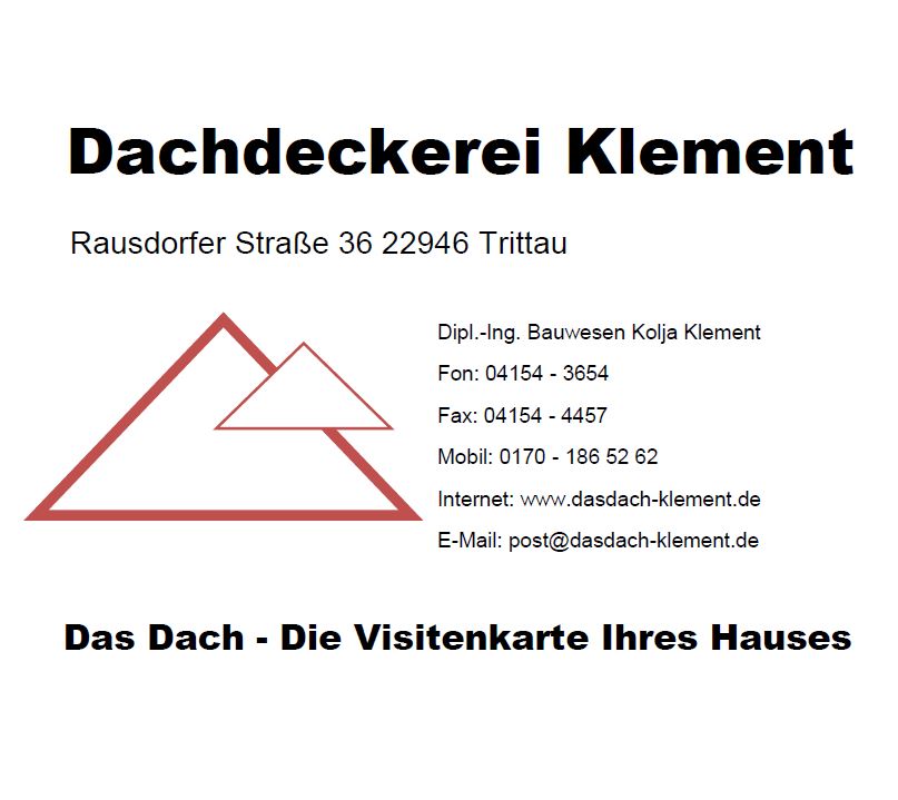 Dachdeckerei Klement, Rausdorfer Str. 36 in Trittau