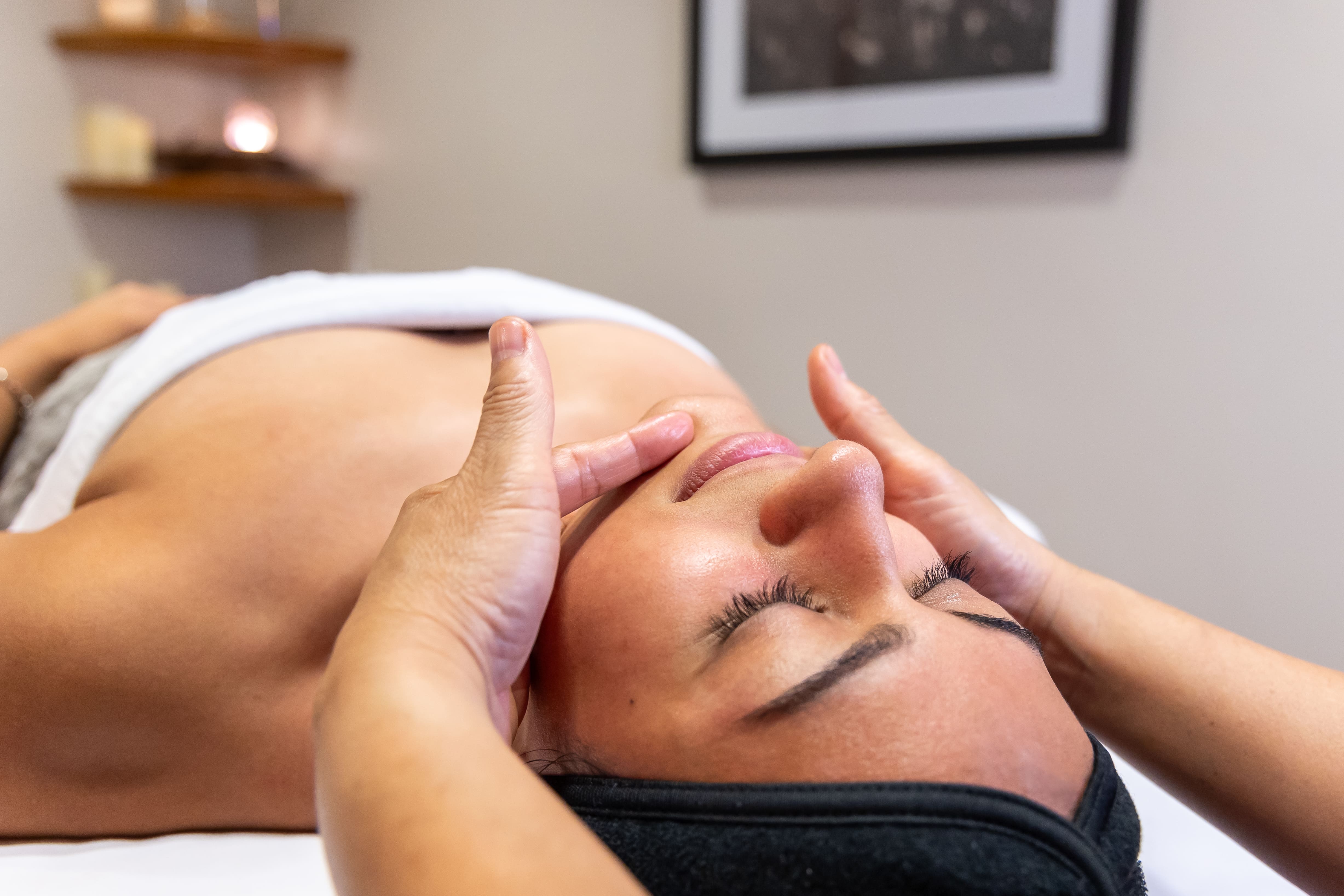 a woman gets a facial at The Spa at Tamarack at Tamarack Resort