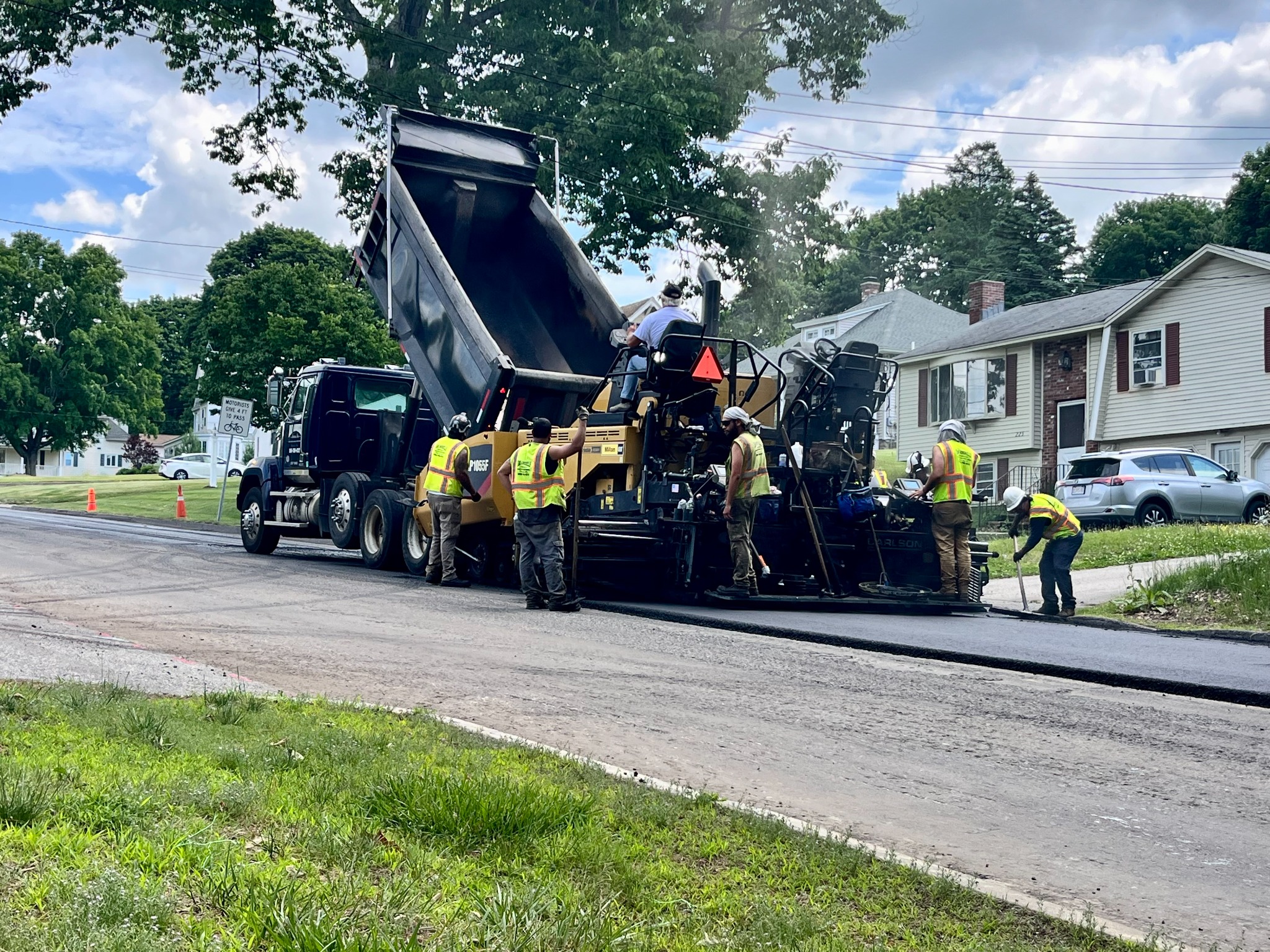 Roadway paved in Shrewsbury, MA 