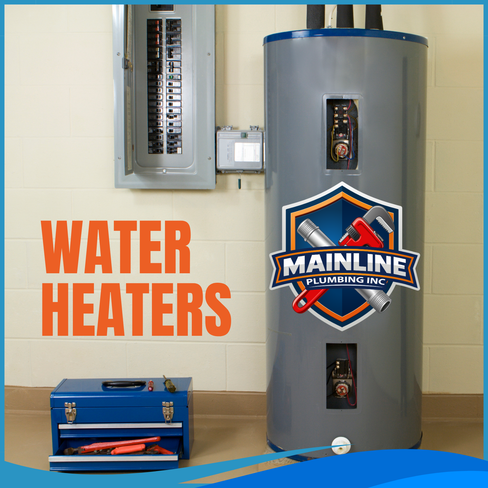 Mainline Plumbing Inc. water heater services image featuring professional water heater equipment used for installation, repair, replacement, maintenance, flushing, and diagnostics. Mainline Plumbing specializes in traditional tank water heaters, tankless water heater installation, water heater flushing, hot water restoration, leak repair, and emergency water heater services for homeowners and businesses throughout Escalon, Modesto, Oakdale, Riverbank, Manteca, Ripon, Turlock, Stockton, and surrounding Central Valley communities.