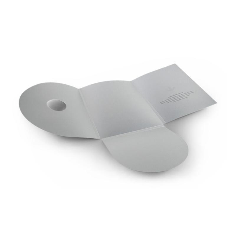 Die-cut paper sleeve with fold-out panels. Custom packaging by PLC Print.