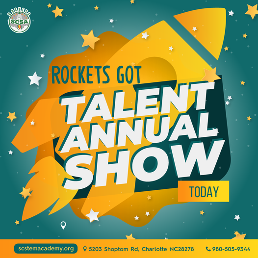 School talent shows have been a part of a school's tradition for years, including ours!  We are so proud of our talented Rockets and excited to see what they have to share with us at our Annual Talent Show this year.  â¡ Come to SCSA's Talent Show and witness how talented our students are! You won't want to miss it.  TalentShow