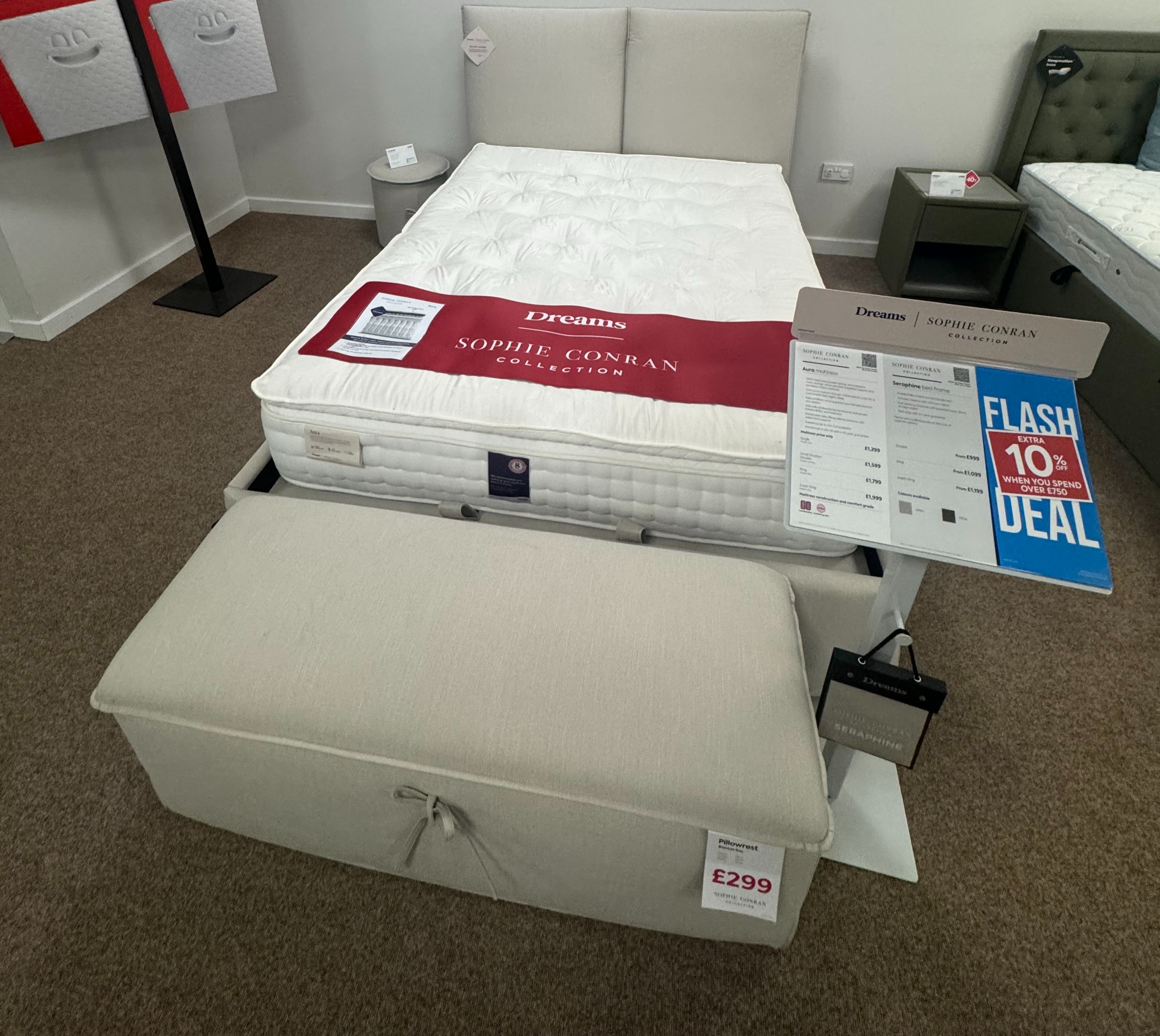 Ex Display Sophie Conran Bedframe. Pop into Crewe Branch on grand junction retail park and ask our colleagues for details.
This wont be around for long.