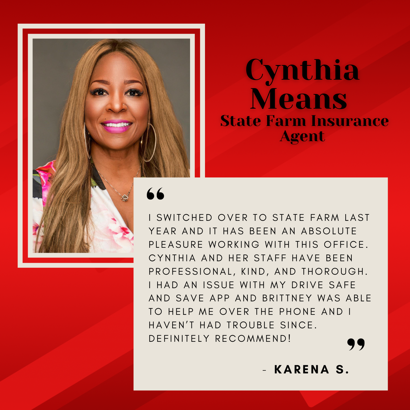 Cynthia Means - State Farm Insurance Agent