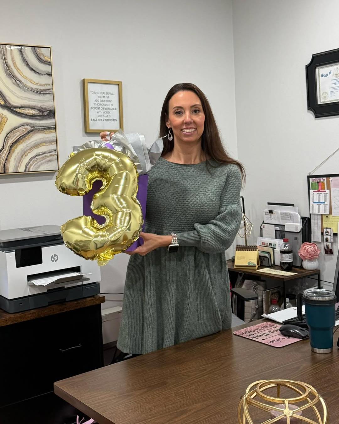 Celebrating 3 years of Shari today! So thankful for her heart, dedication, and the way she shows up every day. We&rsquo;re better because of you!