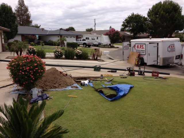 Trenchless Sewer Repair Advanced Plumbing Service Bakersfield (661)834-0424