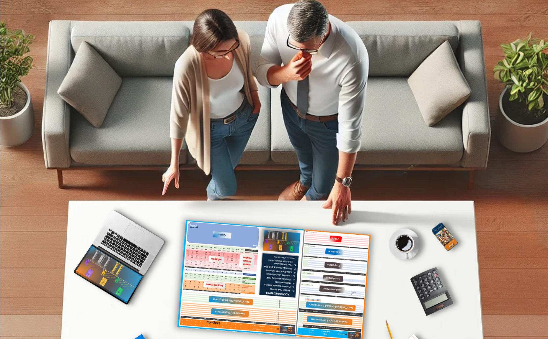 A customized plan that includes taking advantage of tax-efficient withdrawal strategies, minimizing risk, and optimizing Social Security and pension benefits.