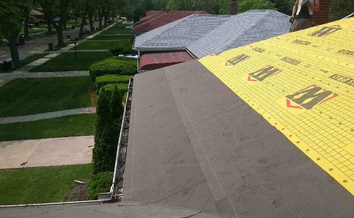 6 ft of Ice Shield and Synthetic Underlayment Richards & Swift Roofing Troy (248)544-3908