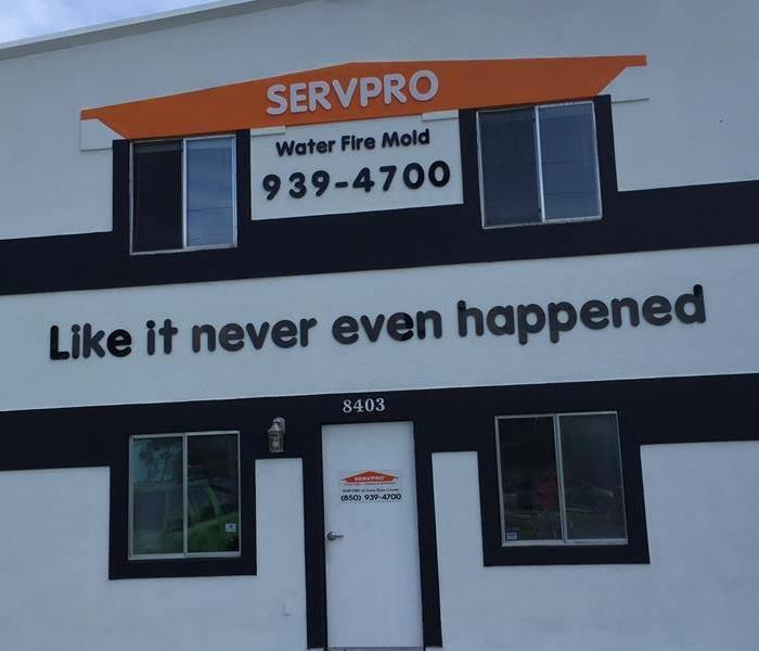 Outside of Servpro's building.