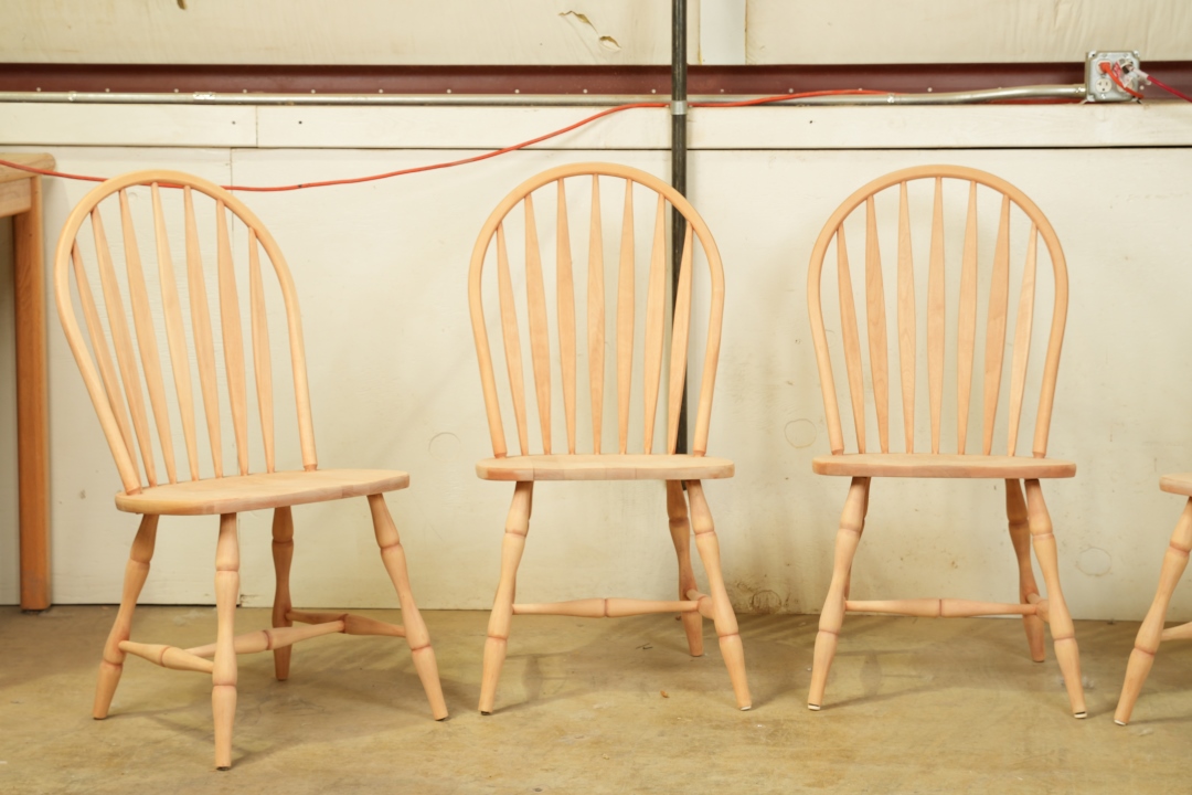 Windsor Chairs Stripped Wood - Before