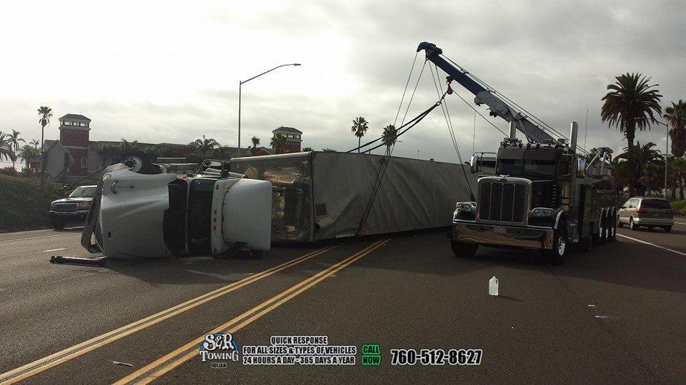 Our fleet of trucks and highly trained operators are ready to go 24/7 give us a call and let us put your mind at ease. S & R Towing Inc - 3568 CA-78, Julian, CA 92036 - Call us at 760-547-1719