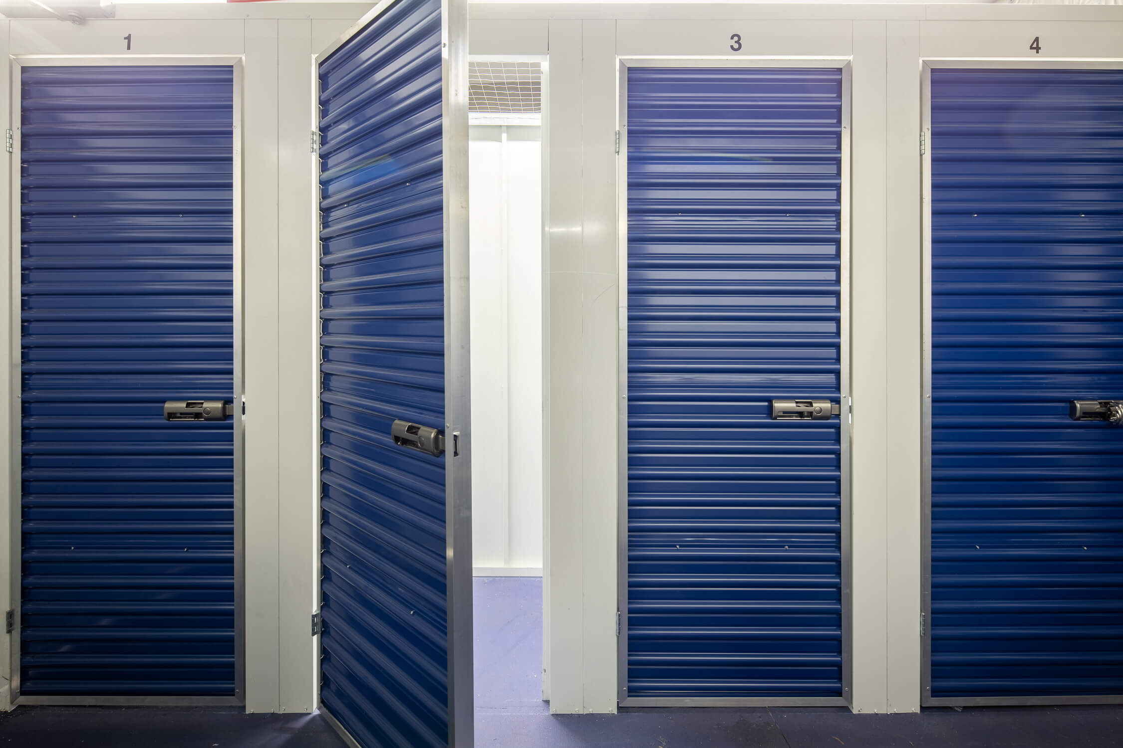 View inside a storage locker